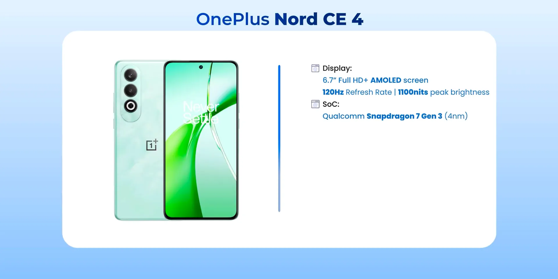 OnePlus Nord CE 4 camera specifications