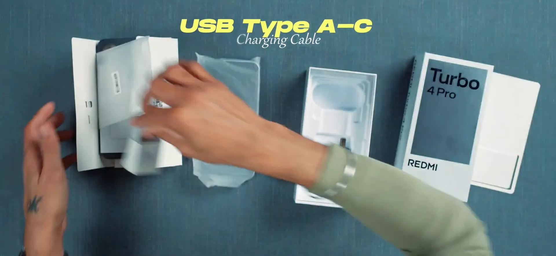 POCO F7 का चार्जर और केबल